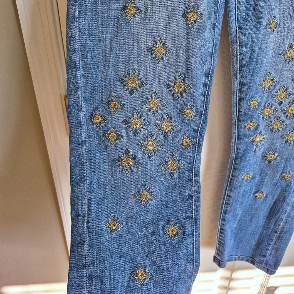 AS IS* Anthro Pilcro and the Letterpress embellished boyfriend jeans womens 29 - Picture 4 of 15